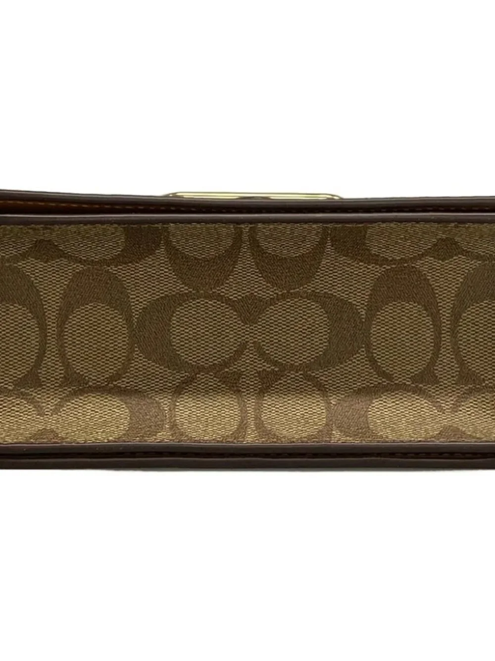 COACH Morgan Square Crossbody CR329 Beige Light Brown Dark Brown PVC Leather